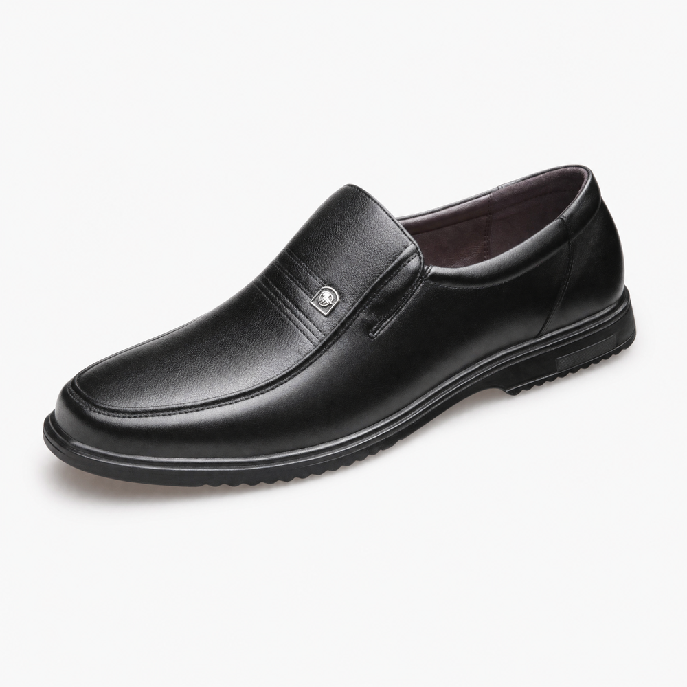 Dark Brown Metal Trim Loafers