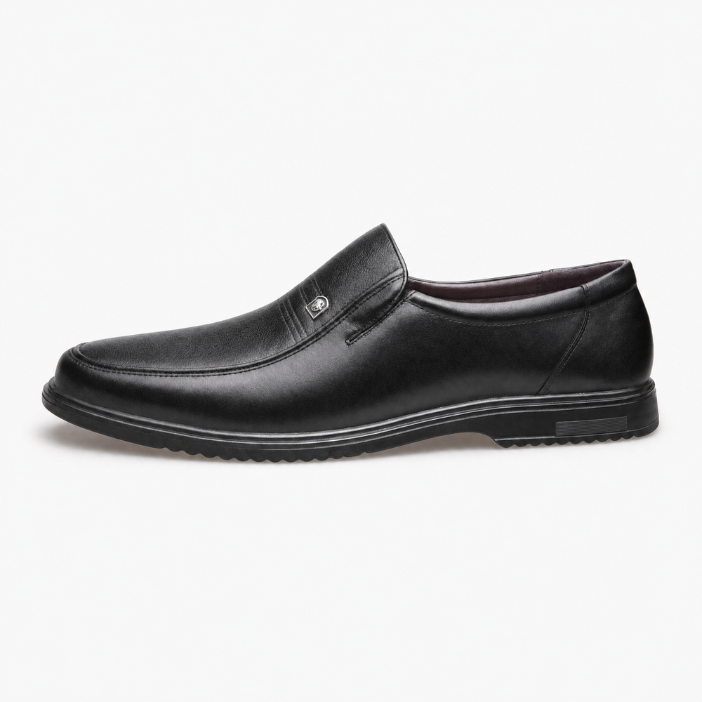 Dark Brown Metal Trim Loafers