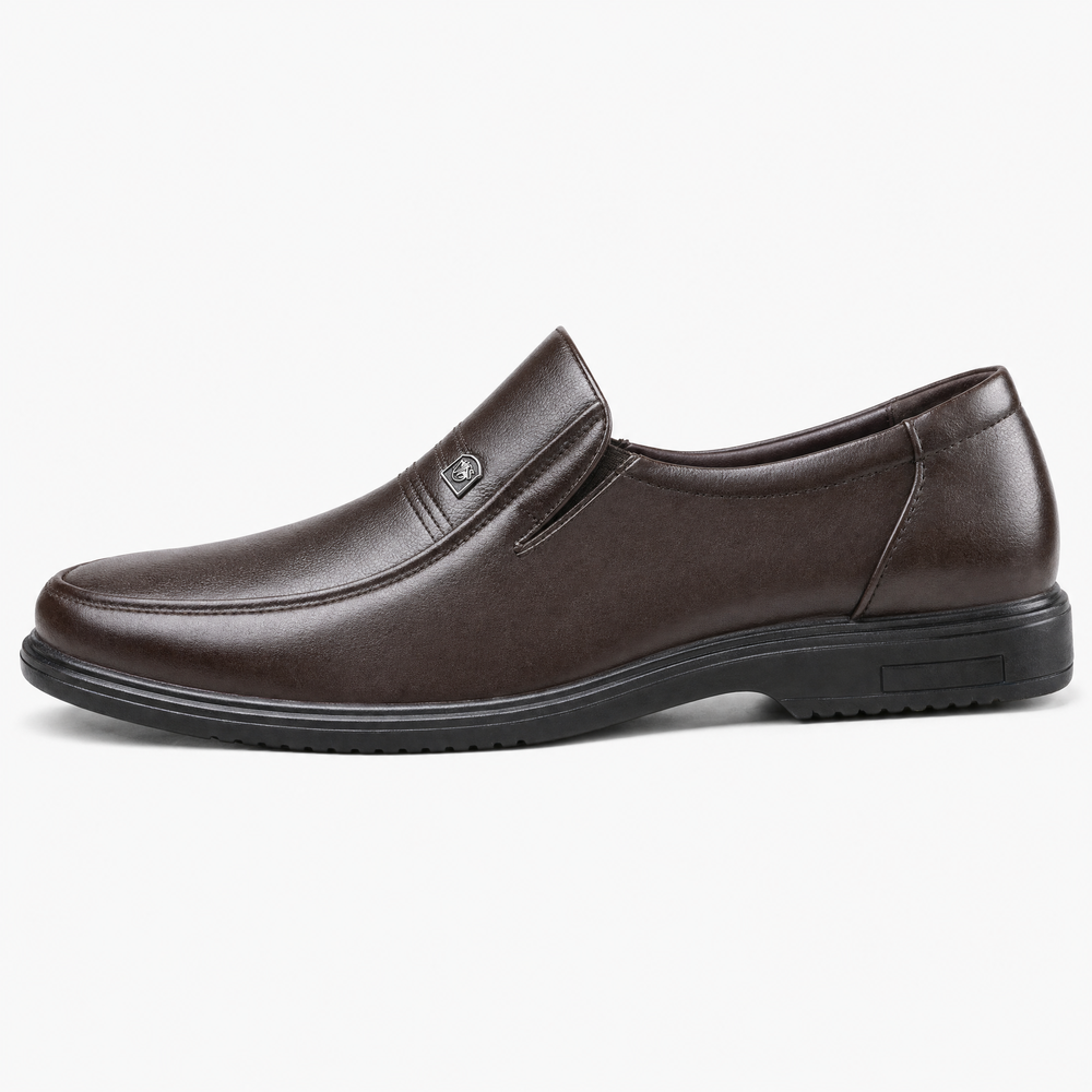 Dark Brown Emblem Loafers