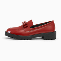 Red Patent Bow Loafers