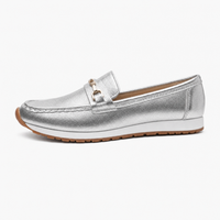 Silver Embellished Loafers