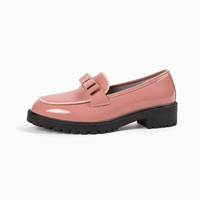 Rose Patent Bow Chunky Loafers