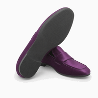 Purple Velvet Penny Loafers