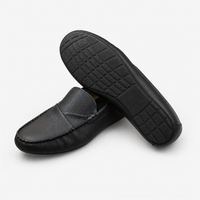 Black Woven Horsebit Comfort Loafers