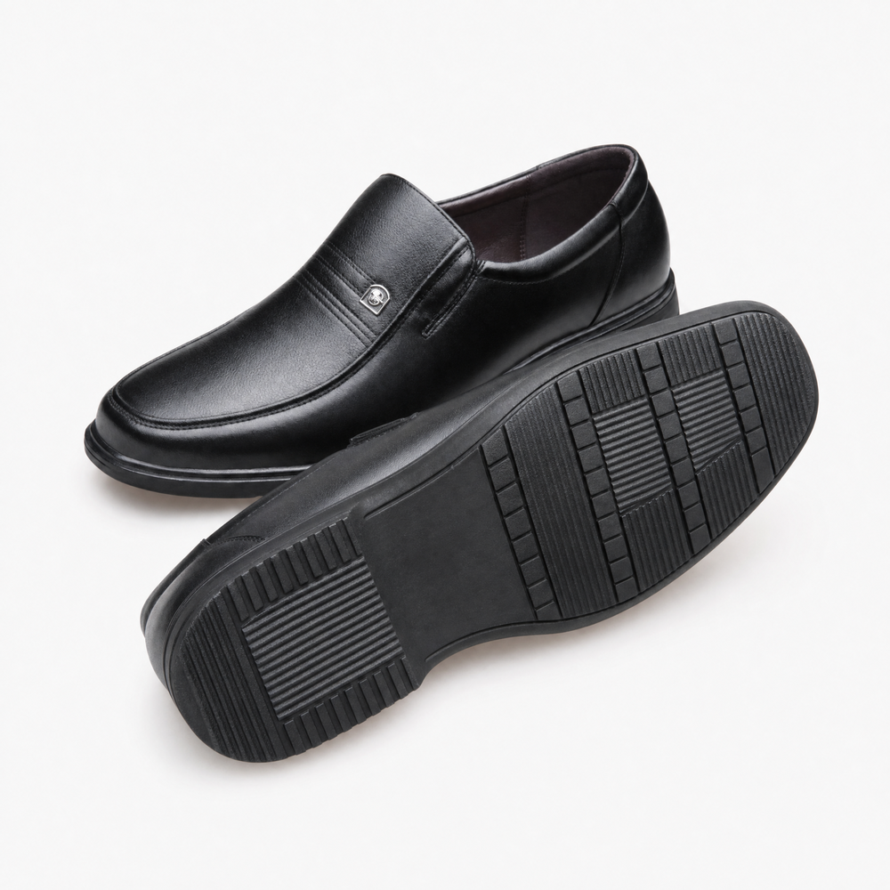 Dark Brown Metal Trim Loafers