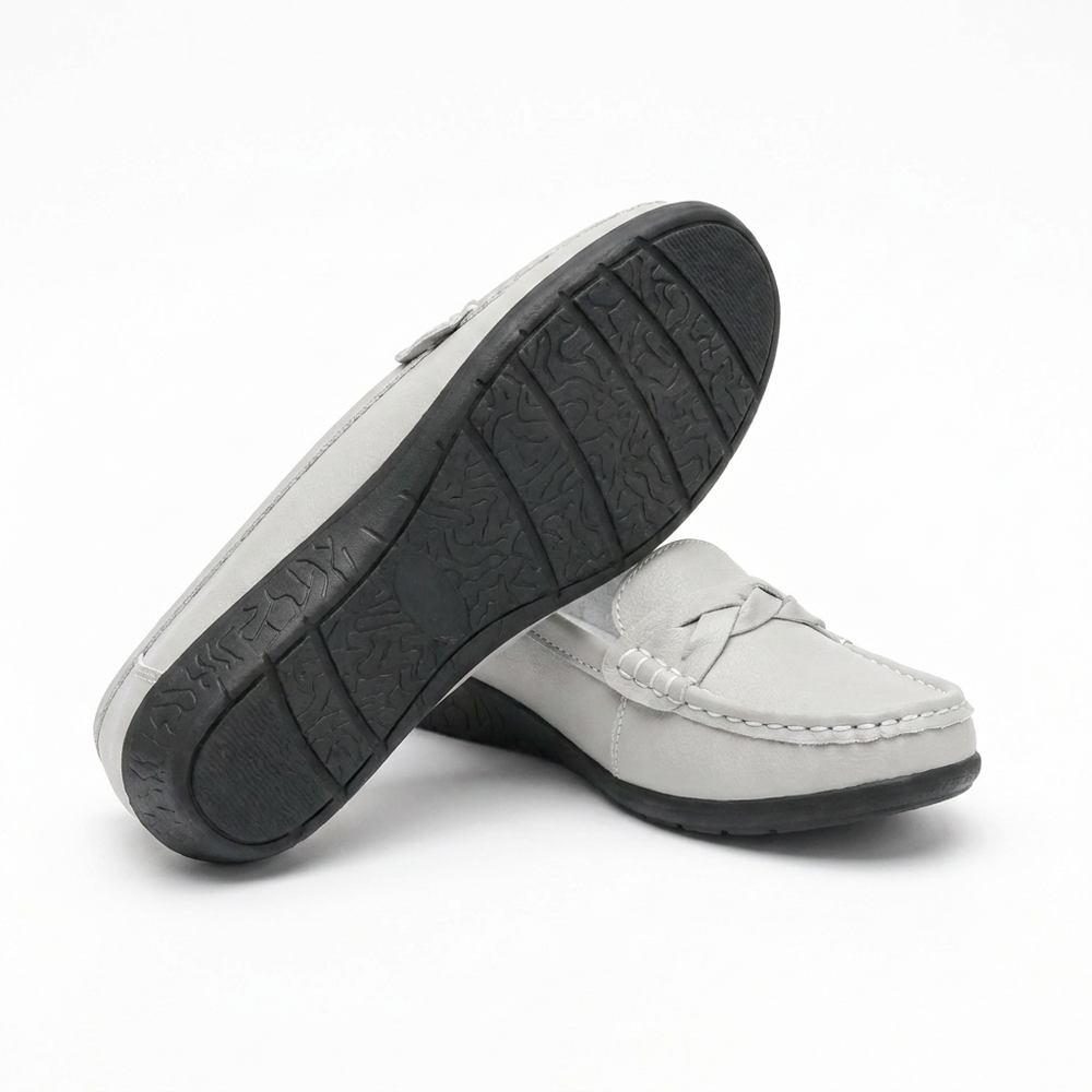 Grey Sport Stripe Sole Loafers