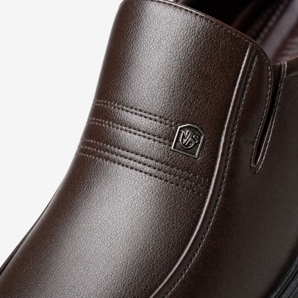 Dark Brown Emblem Loafers