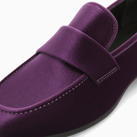 Purple Velvet Penny Loafers