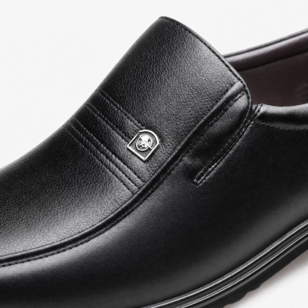Dark Brown Metal Trim Loafers