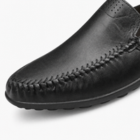 Black Braided Vamp Loafers