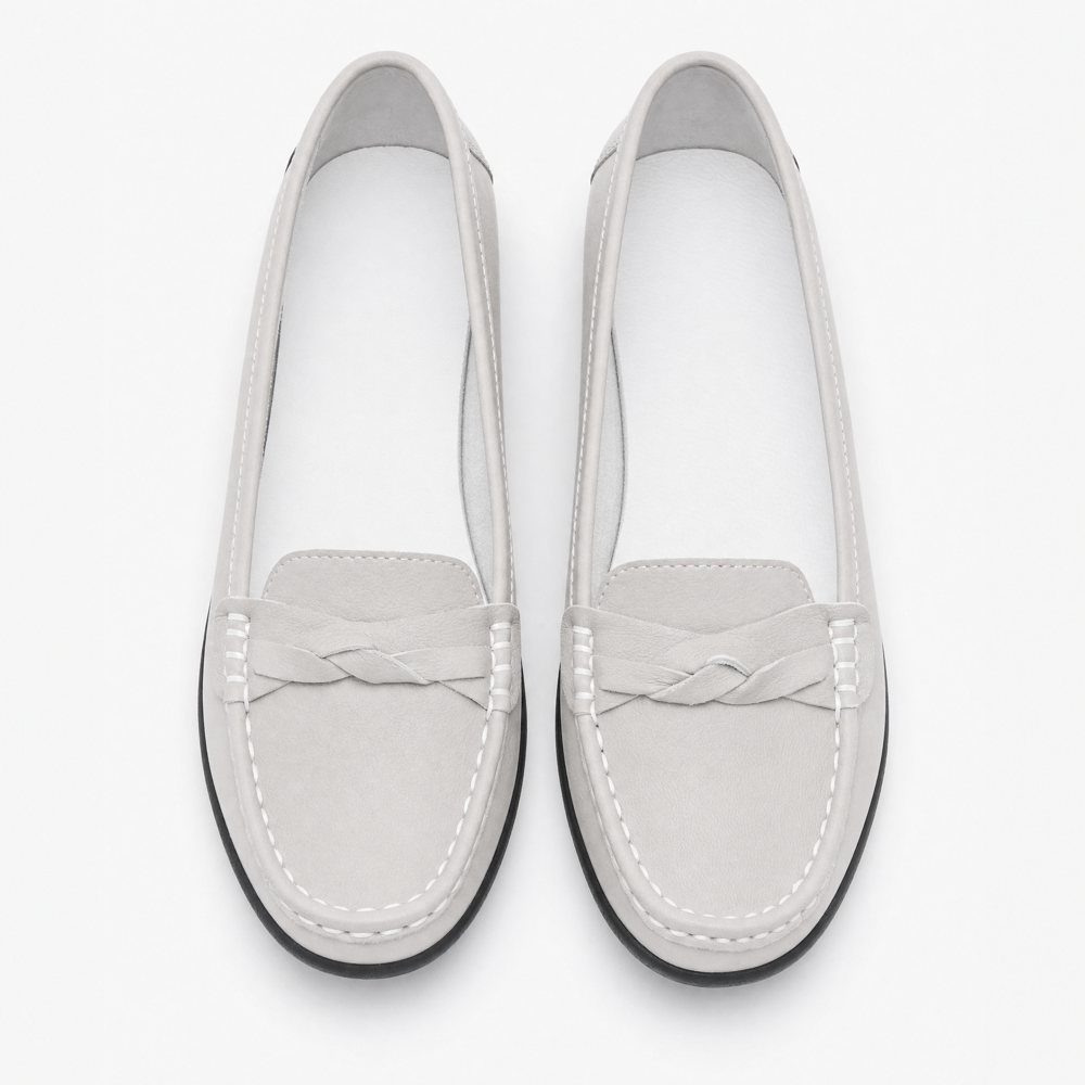 Grey Sport Stripe Sole Loafers