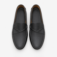 Black Woven Horsebit Comfort Loafers