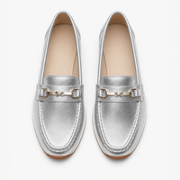 Silver Embellished Loafers