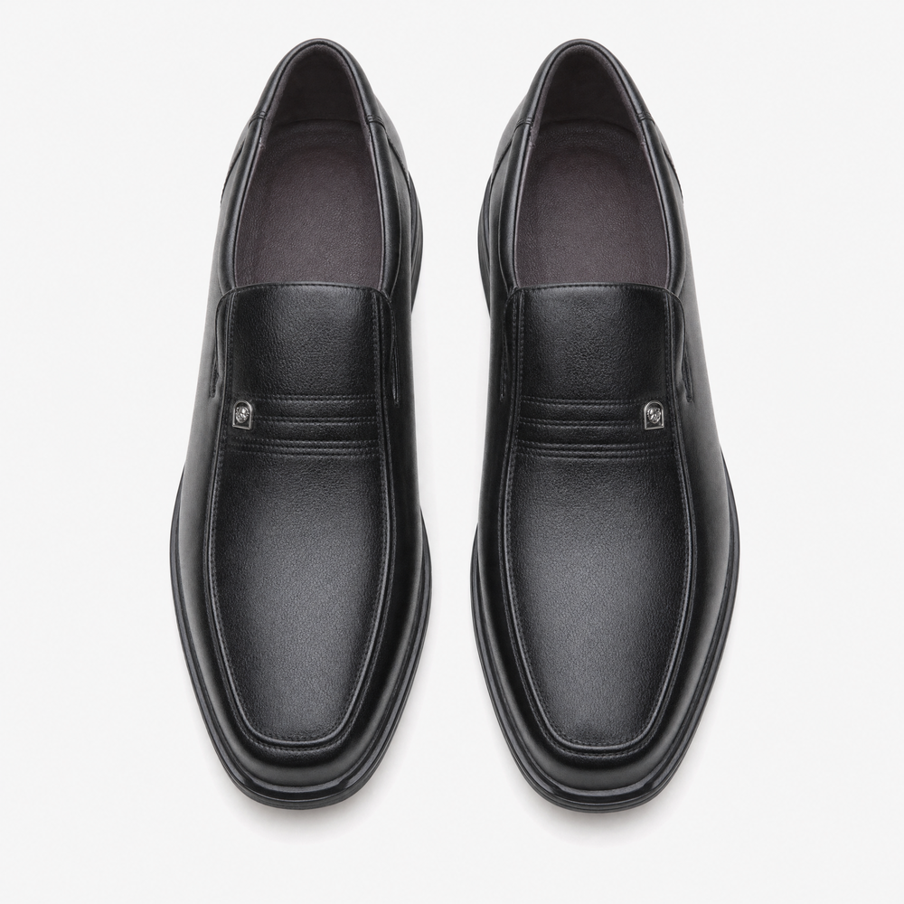 Dark Brown Metal Trim Loafers