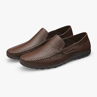 Dark Brown Perforated Loafers