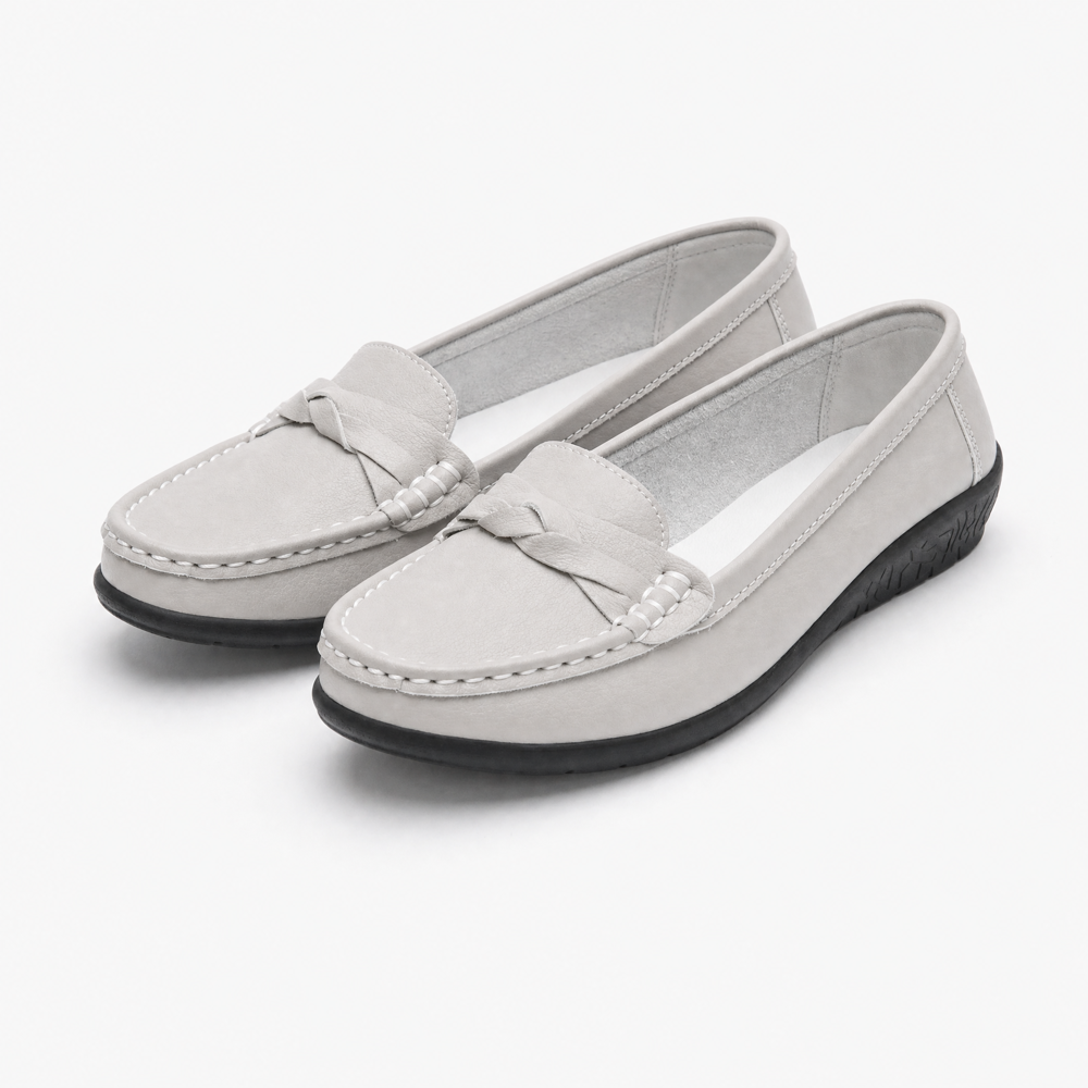 Grey Sport Stripe Sole Loafers