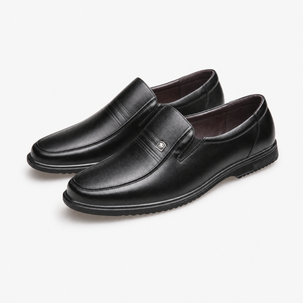 Dark Brown Metal Trim Loafers