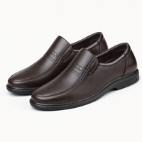Dark Brown Emblem Loafers