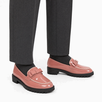 Rose Patent Bow Chunky Loafers