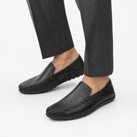 Black Braided Vamp Loafers