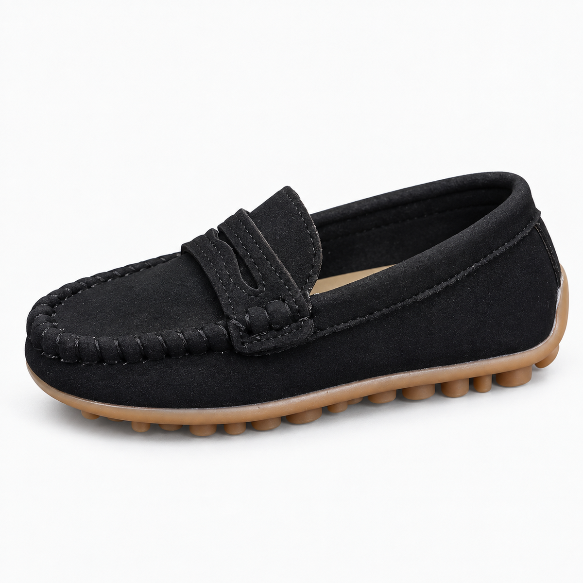 Penny Stitch Suede Loafers Kids