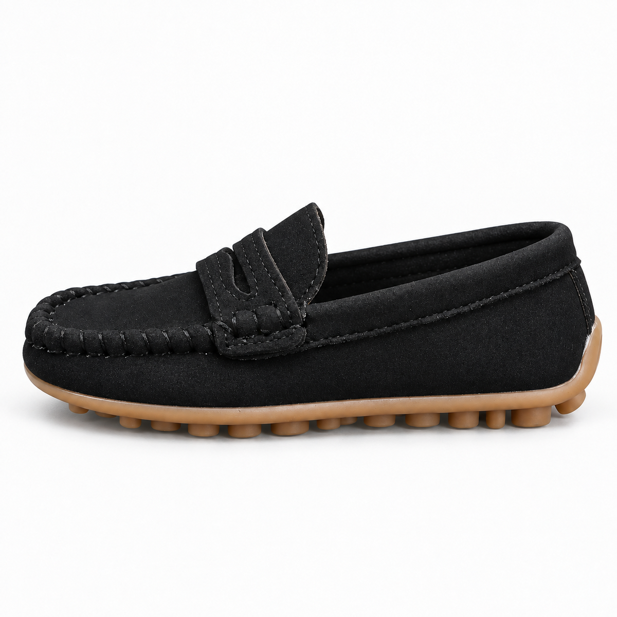 Penny Stitch Suede Loafers Kids