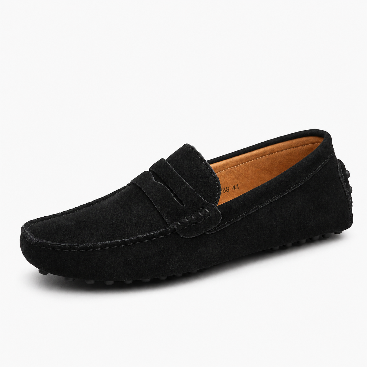 Black Suede Penny Loafers Driving