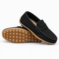 Penny Stitch Suede Loafers Kids