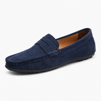 Navy Penny Loafers