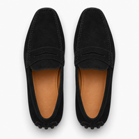 Black Suede Penny Loafers Driving