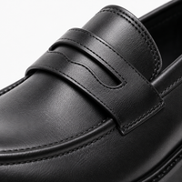 Penny Loafers Black Block Heel