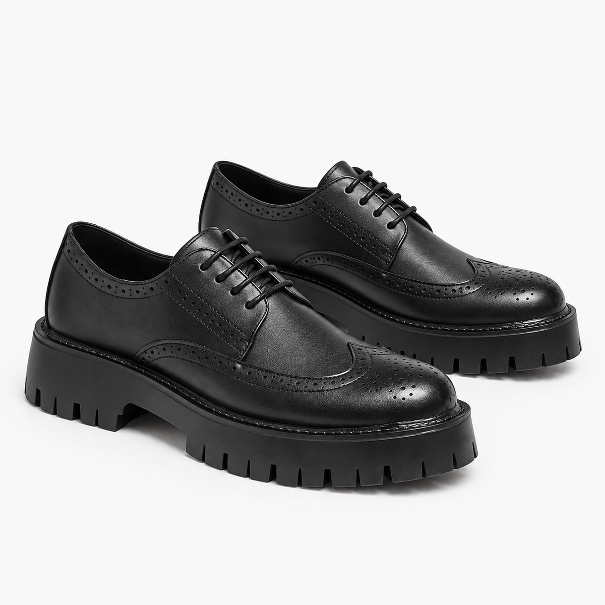 Lace Up Platform Loafers Chunky