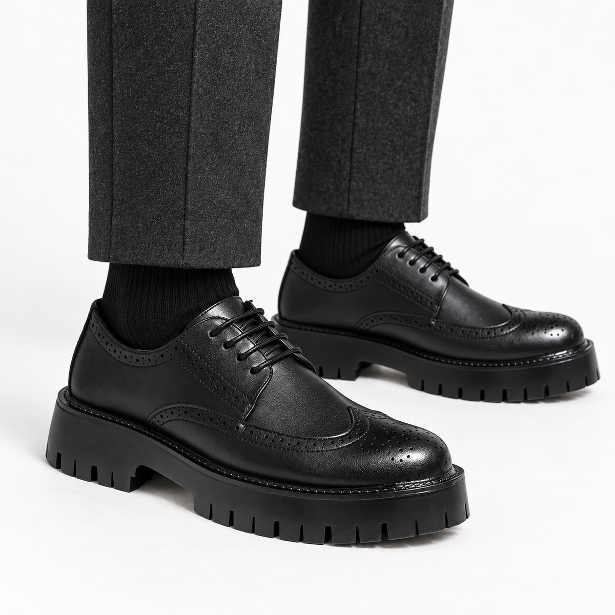 Lace Up Platform Loafers Chunky