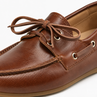 Dark Brown Leather Deck Loafers