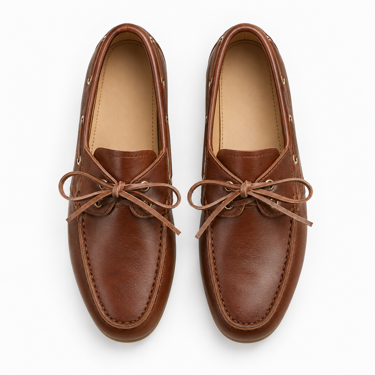 Dark Brown Leather Deck Loafers