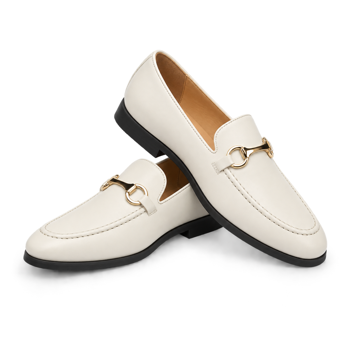 Golden Horsebit Mens Loafers Square