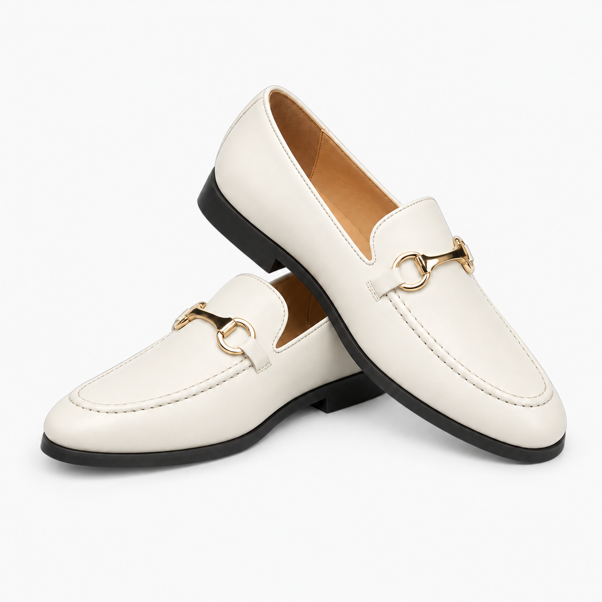 Golden Horsebit Mens Loafers Square