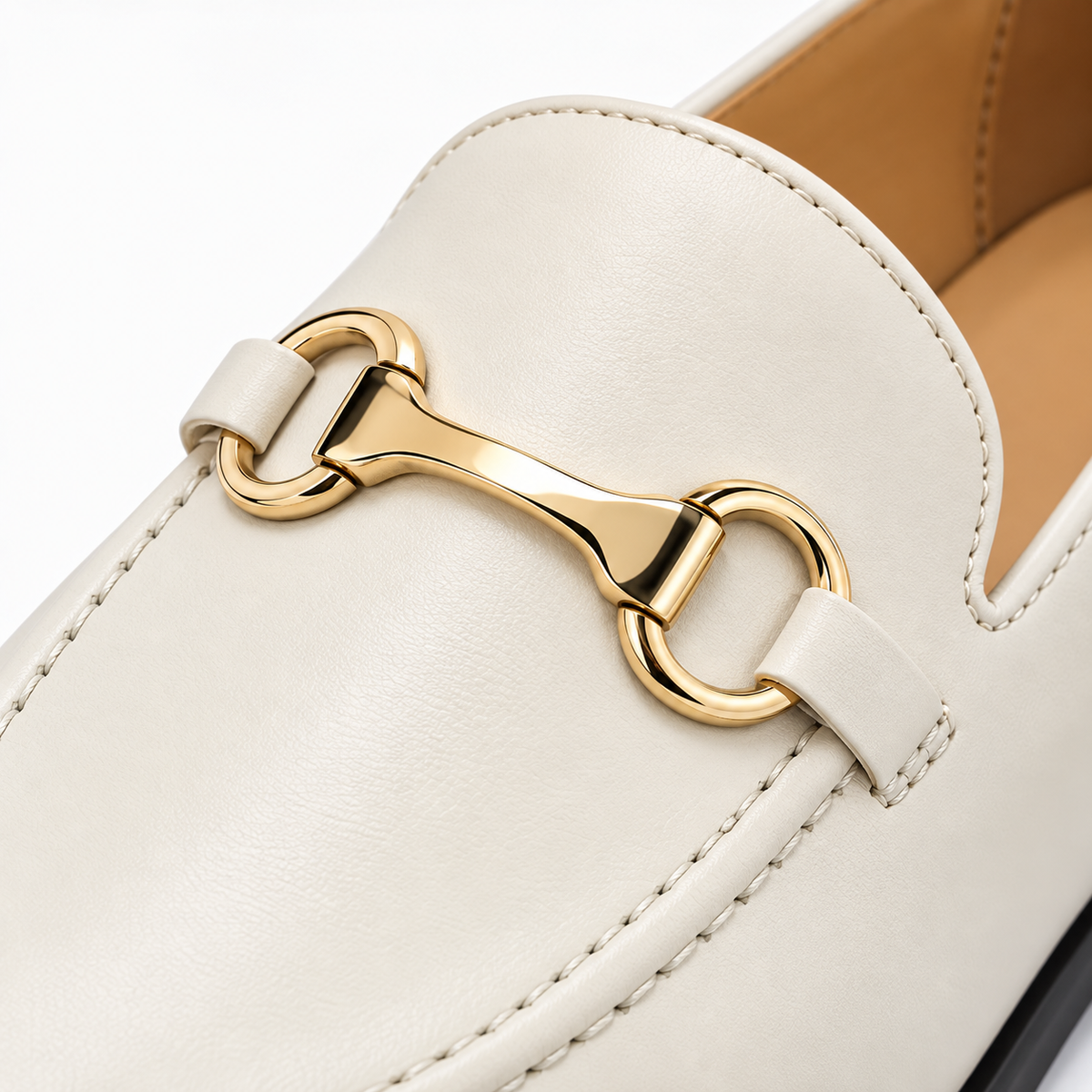 Golden Horsebit Mens Loafers Square