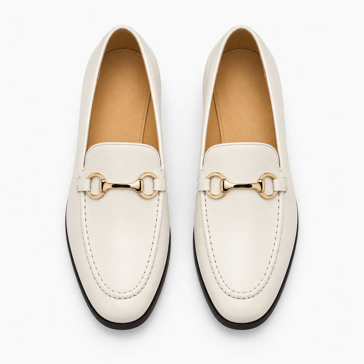 Golden Horsebit Mens Loafers Square