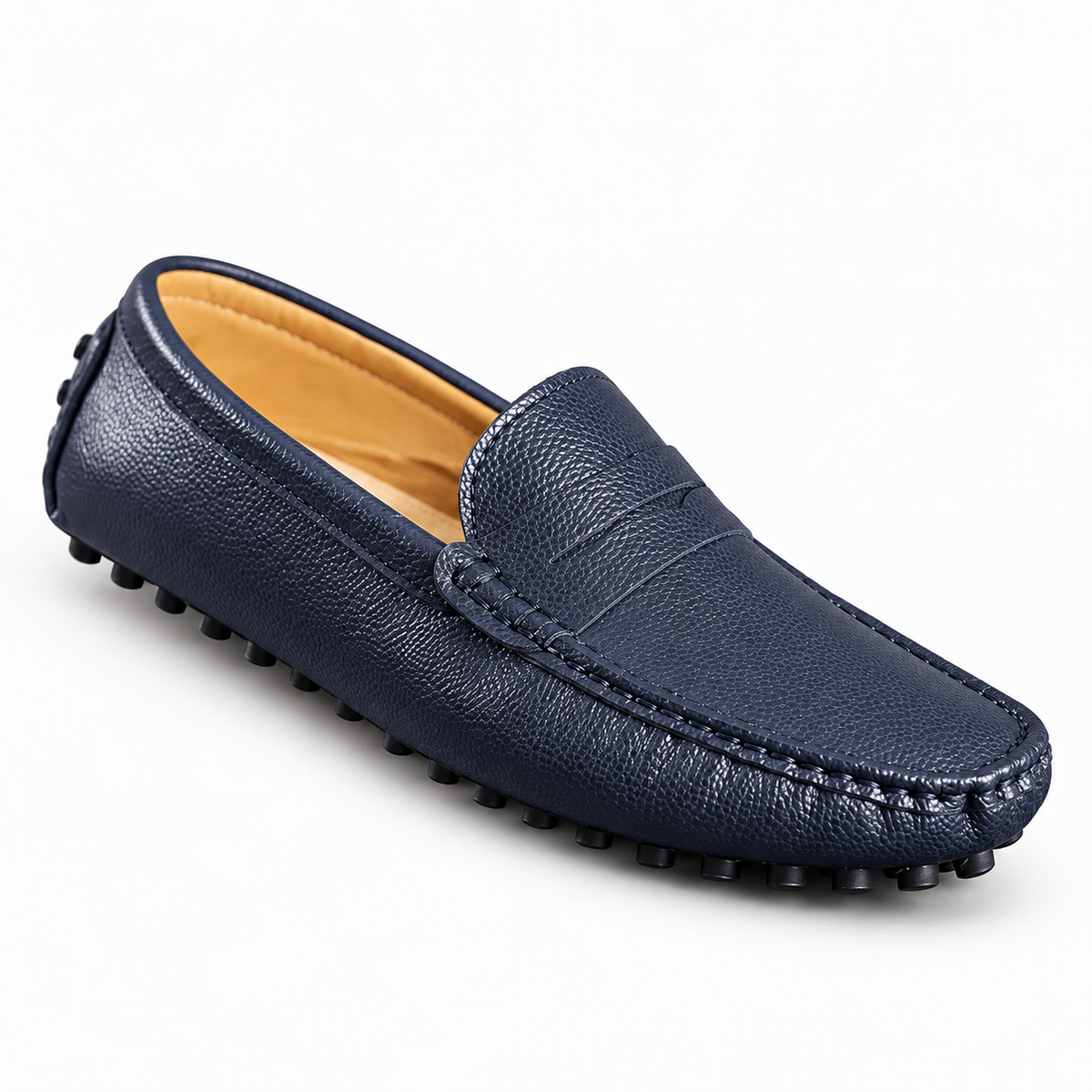Navy Patent Boat Loafers