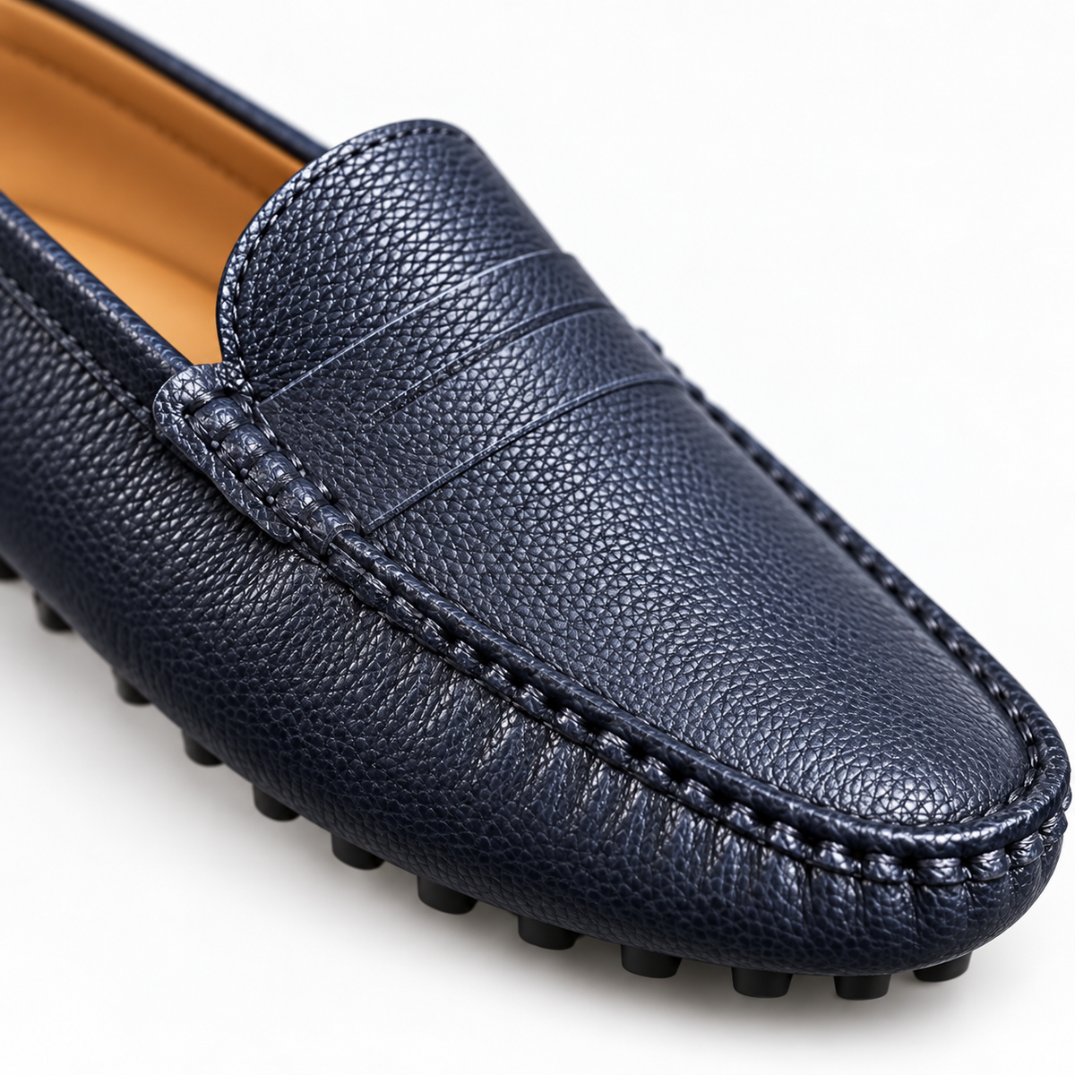 Navy Patent Boat Loafers