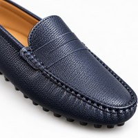 Navy Patent Boat Loafers