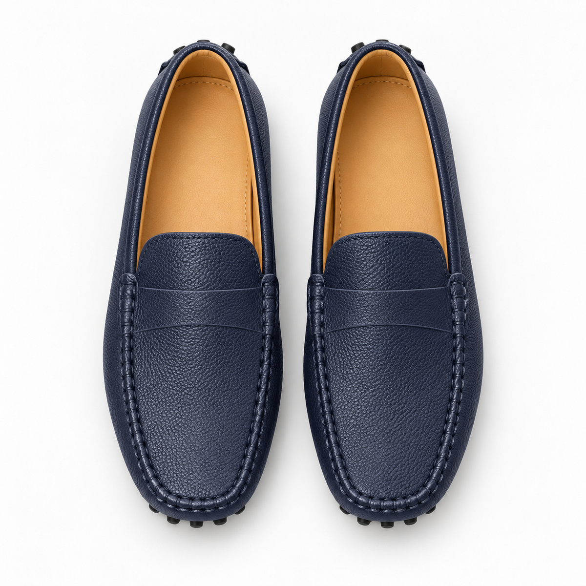 Navy Patent Boat Loafers