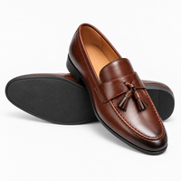 Dark Brown Tassel Loafers Polished