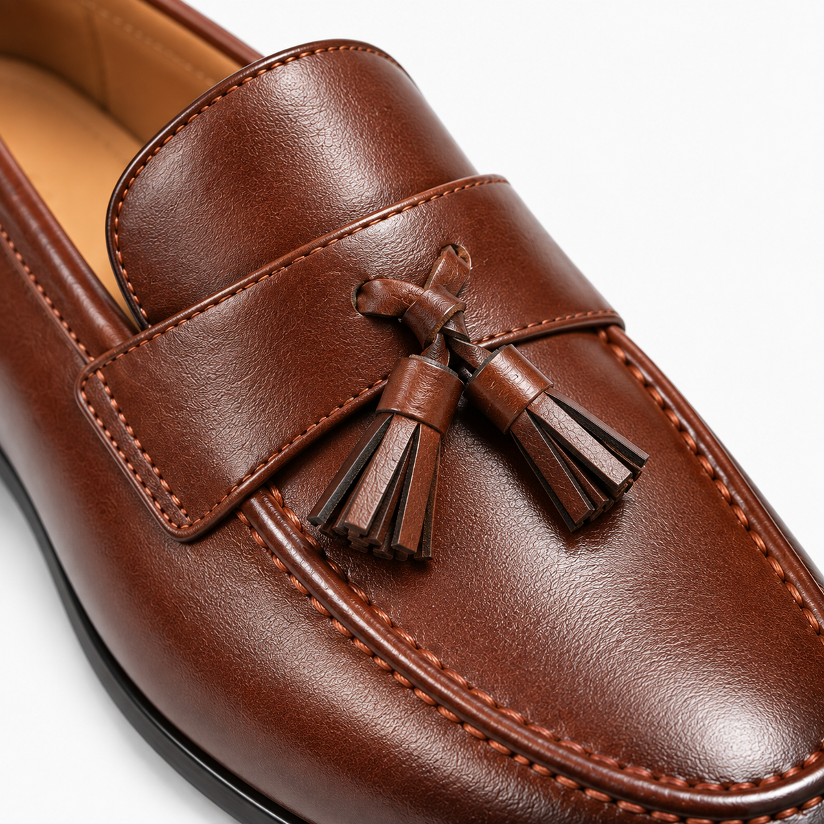 Dark Brown Tassel Loafers Polished