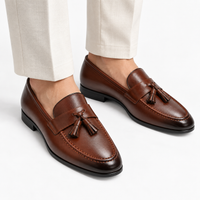 Dark Brown Tassel Loafers Polished