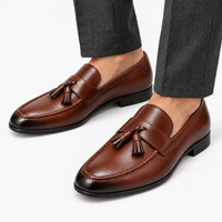 Dark Brown Tassel Loafers Polished
