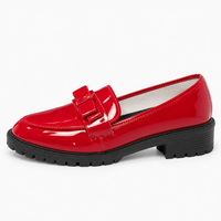 Red Patent Bow Loafers