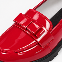 Red Patent Bow Loafers