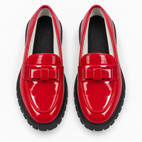 Red Patent Bow Loafers